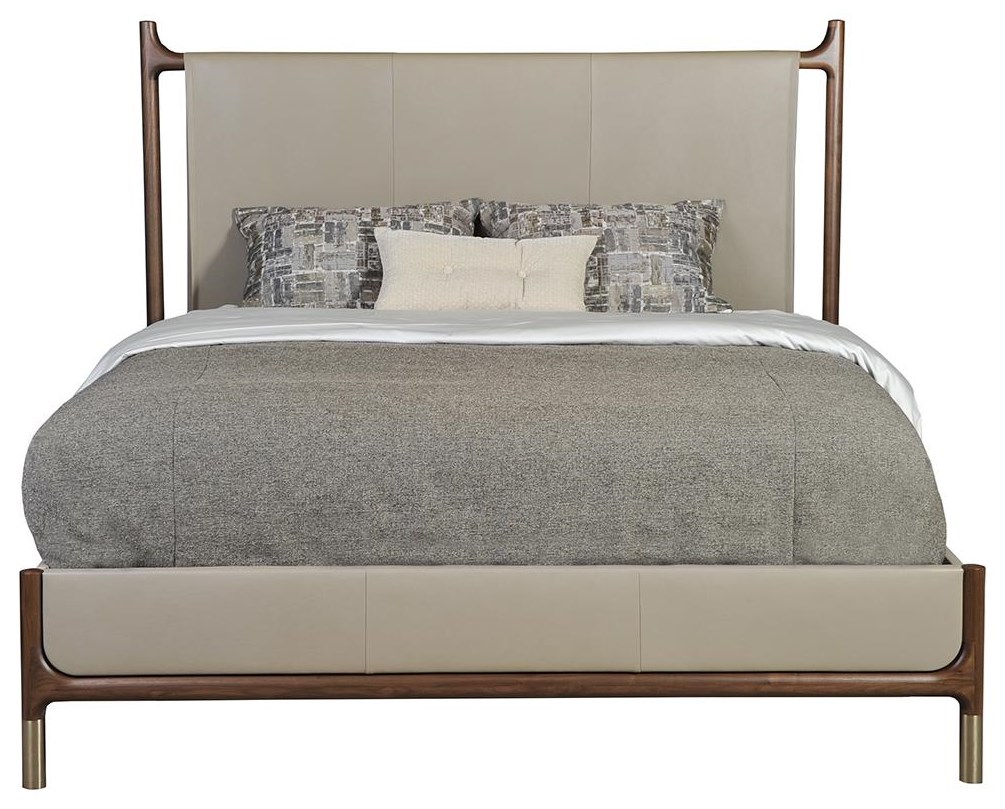 Stickley walnut grove upholstered bed sale